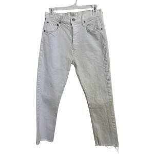 Citizens of Humanity White Charlotte Crop Denim Jeans Size 27 Button Fly